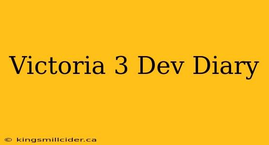 Victoria 3 Dev Diary