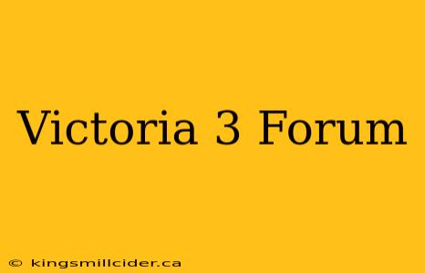 Victoria 3 Forum