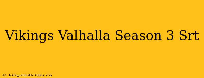 Vikings Valhalla Season 3 Srt