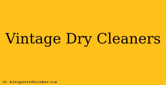 Vintage Dry Cleaners