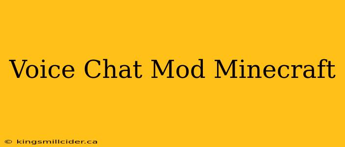 Voice Chat Mod Minecraft