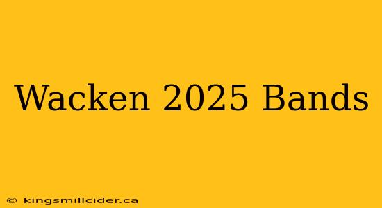 Wacken 2025 Bands