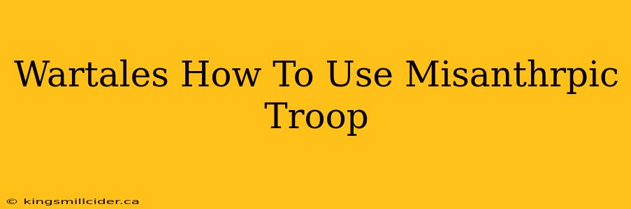 Wartales How To Use Misanthrpic Troop