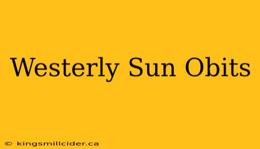 Westerly Sun Obits