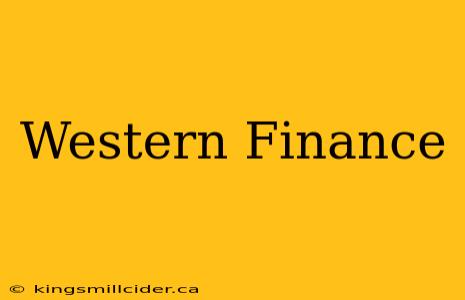 Western Finance