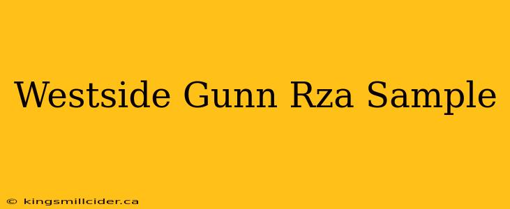 Westside Gunn Rza Sample