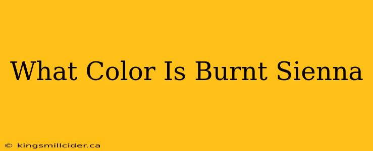 What Color Is Burnt Sienna