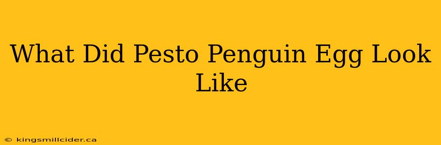 What Did Pesto Penguin Egg Look Like