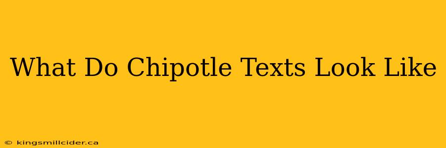 What Do Chipotle Texts Look Like