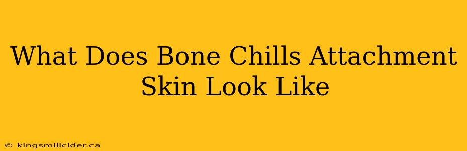 What Does Bone Chills Attachment Skin Look Like