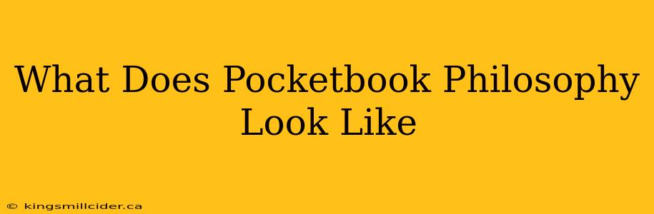 What Does Pocketbook Philosophy Look Like