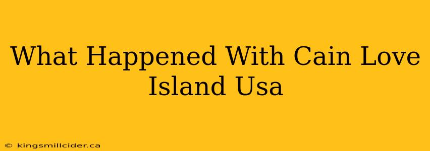 What Happened With Cain Love Island Usa