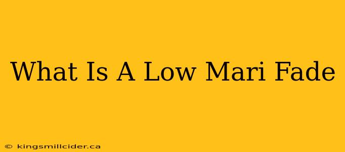 What Is A Low Mari Fade