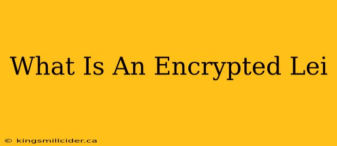 What Is An Encrypted Lei