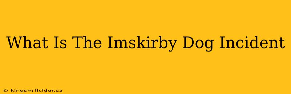 What Is The Imskirby Dog Incident