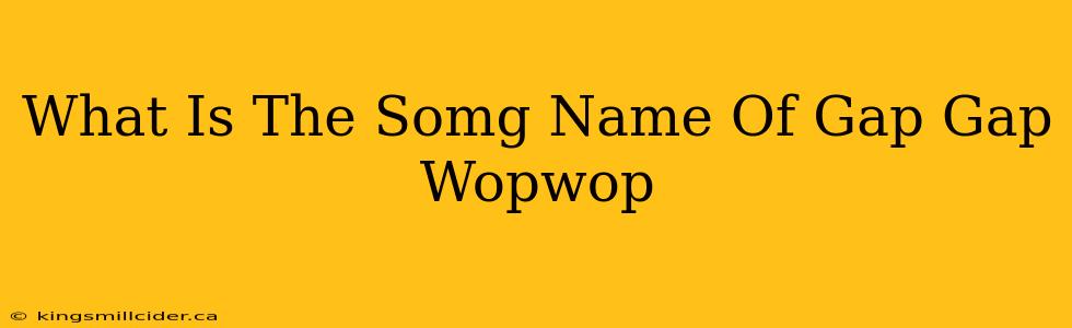 What Is The Somg Name Of Gap Gap Wopwop