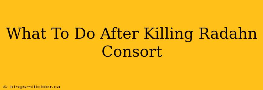 What To Do After Killing Radahn Consort