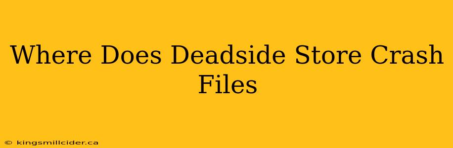 Where Does Deadside Store Crash Files