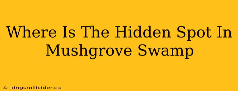 Where Is The Hidden Spot In Mushgrove Swamp