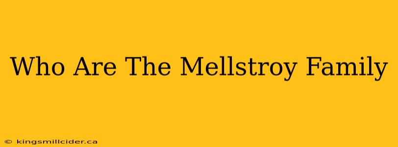 Who Are The Mellstroy Family