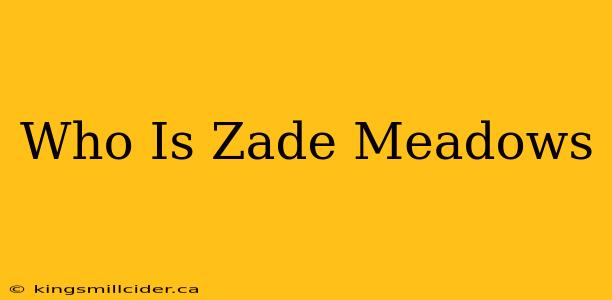 Who Is Zade Meadows