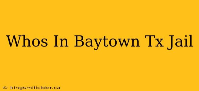 Whos In Baytown Tx Jail