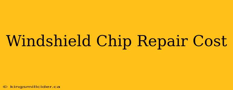 Windshield Chip Repair Cost