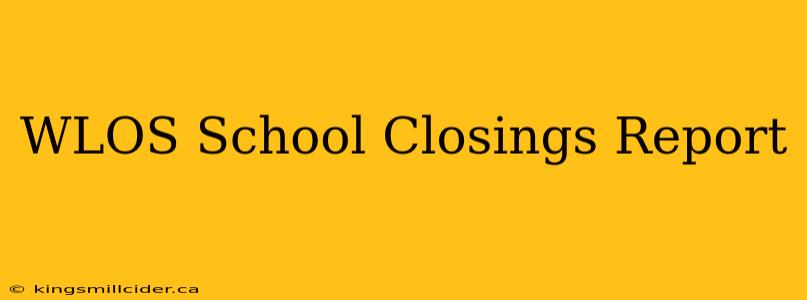 WLOS School Closings Report