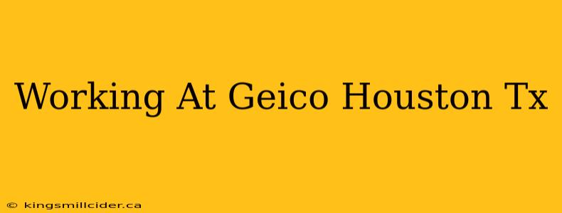 Working At Geico Houston Tx