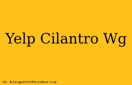 Yelp Cilantro Wg