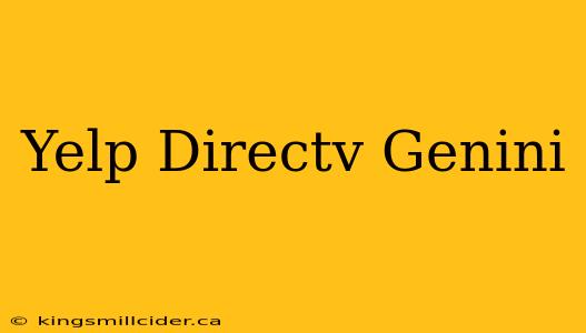 Yelp Directv Genini