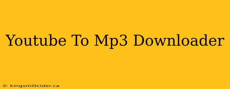 Youtube To Mp3 Downloader